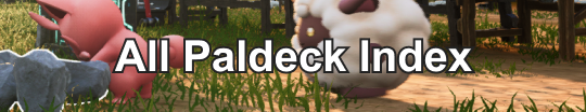 List of All Pals Index in Paldeck