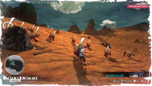 A unique battle system combining turn based